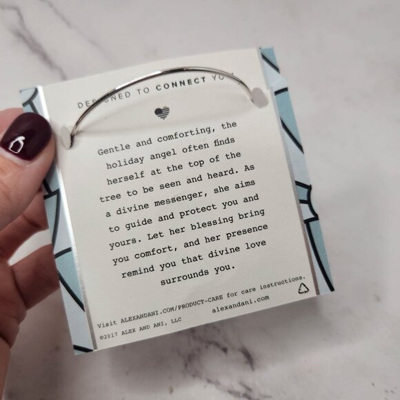 NEW Alex and Ani Angel Messenger Bangle *W/ Box* Charm Bracelet - Picture 3 of 6